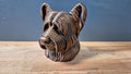 Skye Terrier Büste / Realistic Skye Terrier Bust - Handbemalt & Detailliert
