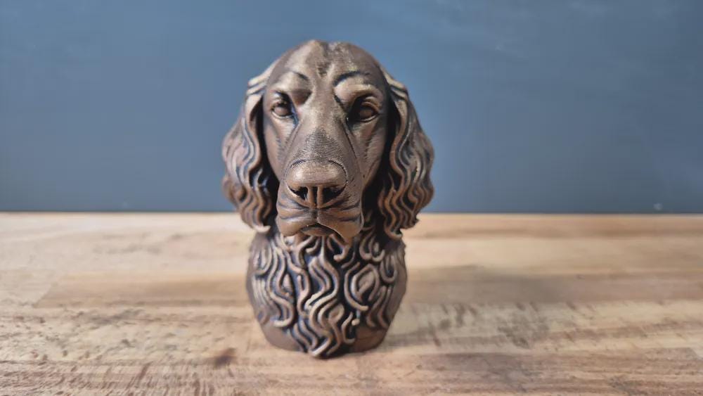 Gordon Setter Büste / Realistic Gordon Setter Bust - Handbemalt & Detailliert
