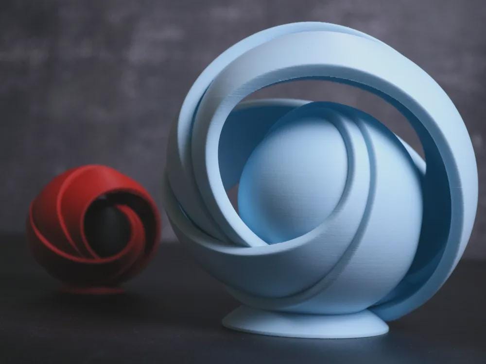 Singularität Skulptur | Abstract Vortex Sphere | Moderne Konzeptkunst | Dynamische Dekoration