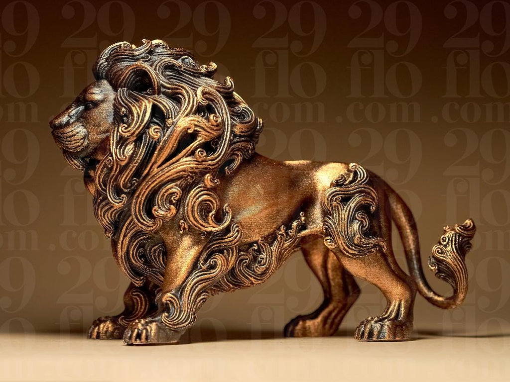 Löwen Skulptur Barock | Ornate Bronze Lion Statue | Antik Deko | Königsfigur