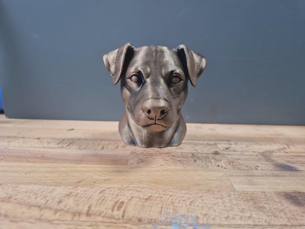 Patterdale Terrier Büste / Realistic Patterdale Terrier Bust – Handbemalt & Detailliert
