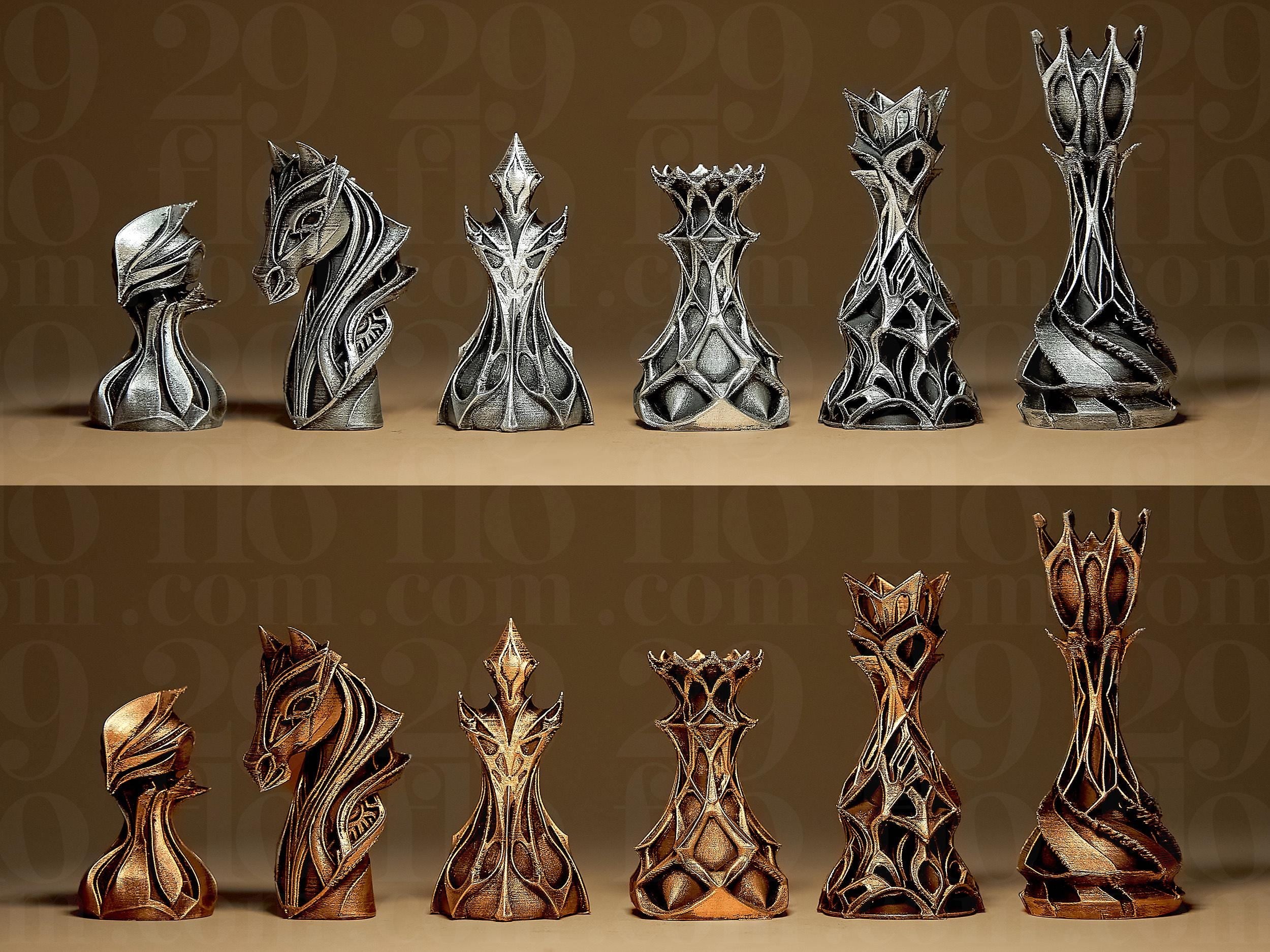 Stylized Chess Set Fehn-factory.de