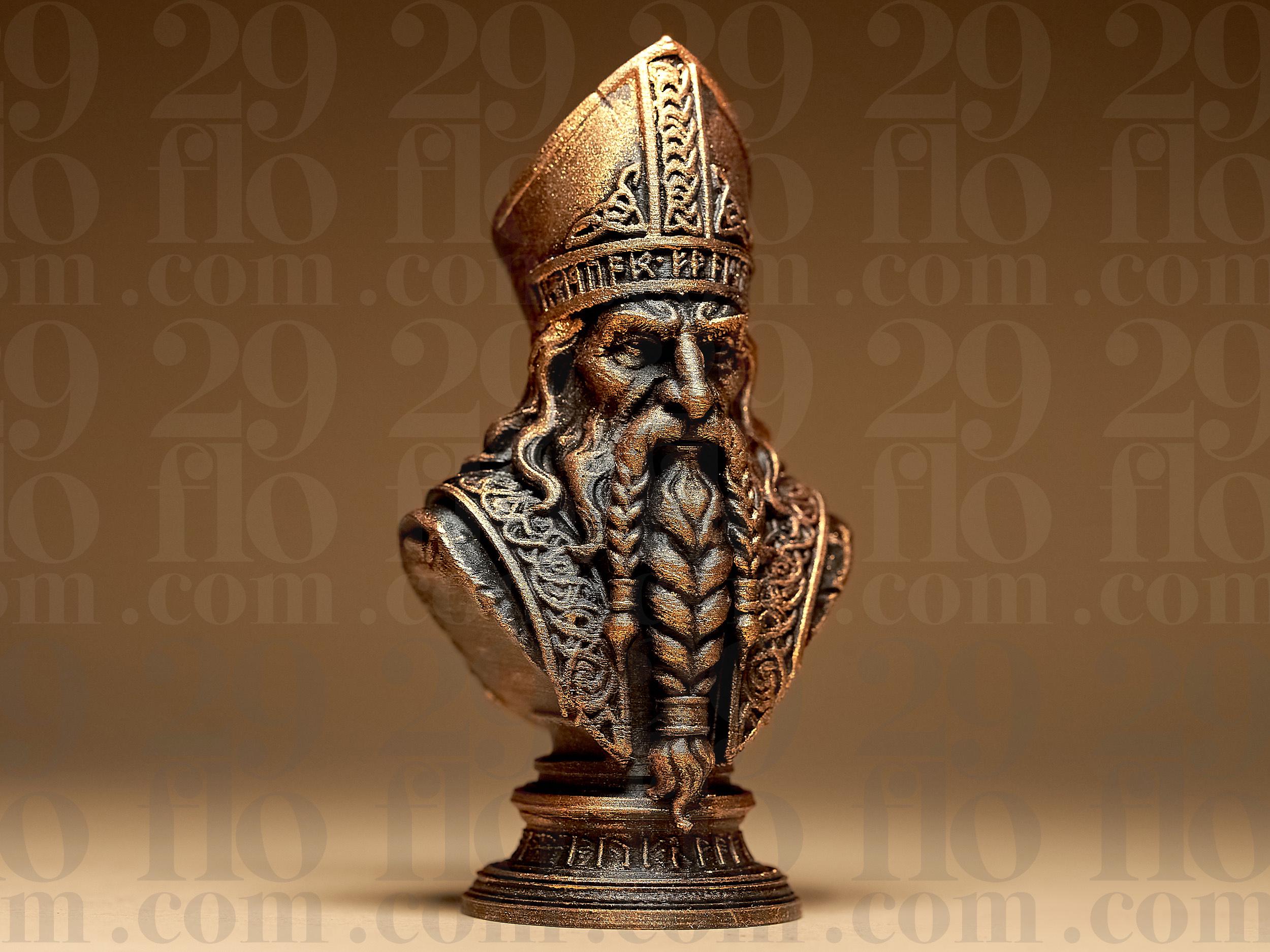 Wikinger Schachfiguren Set | Viking Chess Pieces | Nordische Mythologie Deko | Mittelalter Schach | Handbemalte Büsten Fehn-factory.de