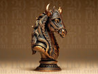 Wikinger Schachfiguren Set | Viking Chess Pieces | Nordische Mythologie Deko | Mittelalter Schach | Handbemalte Büsten Fehn-factory.de