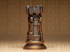 Wikinger Schachfiguren Set | Viking Chess Pieces | Nordische Mythologie Deko | Mittelalter Schach | Handbemalte Büsten Fehn-factory.de