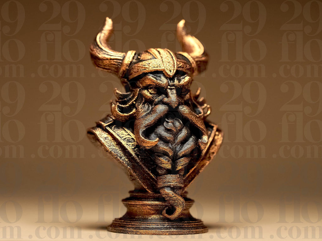 Wikinger Schachfiguren Set | Viking Chess Pieces | Nordische Mythologie Deko | Mittelalter Schach | Handbemalte Büsten Fehn-factory.de