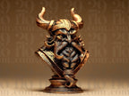 Wikinger Schachfiguren Set | Viking Chess Pieces | Nordische Mythologie Deko | Mittelalter Schach | Handbemalte Büsten Fehn-factory.de