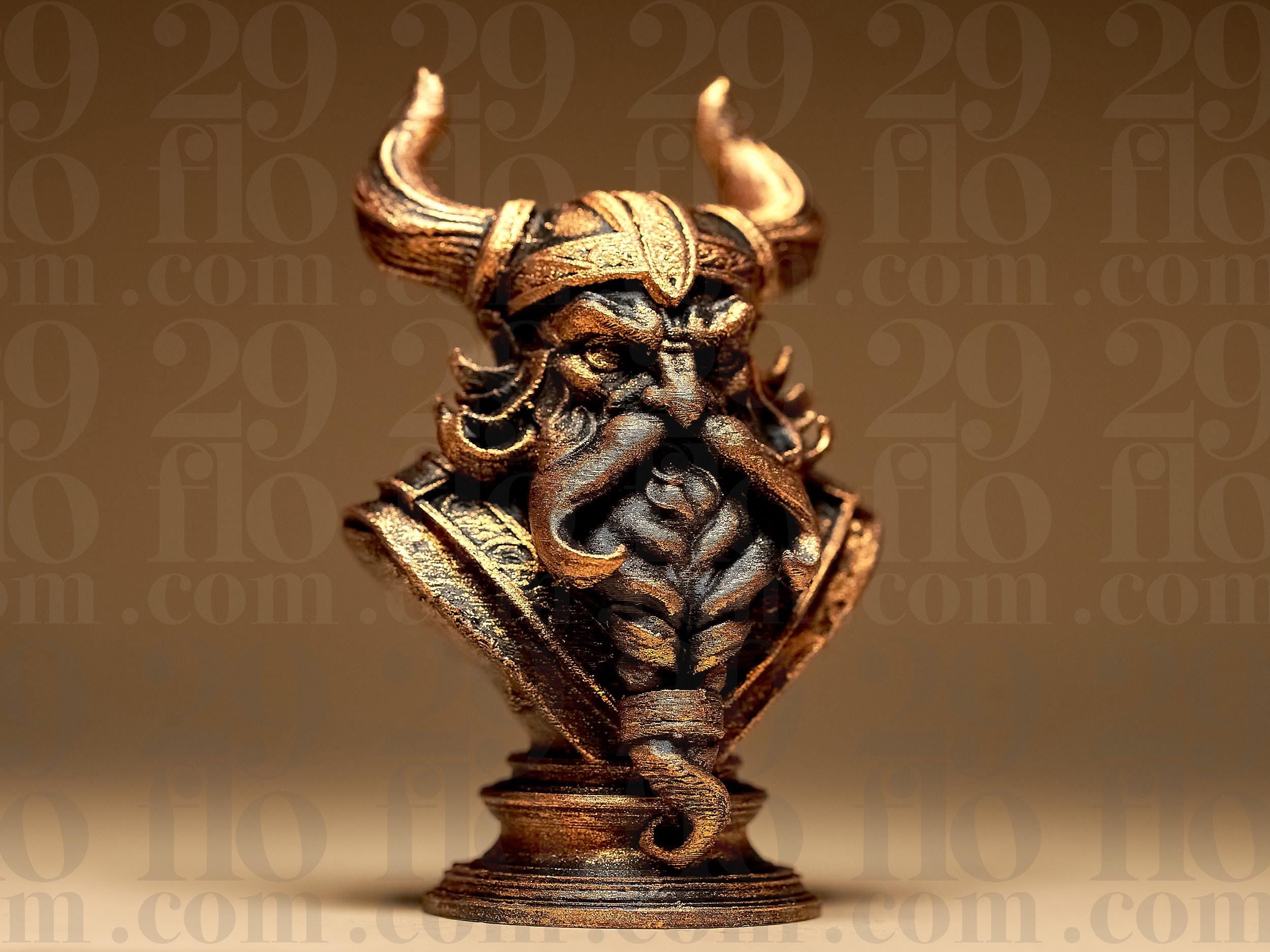 Wikinger Schachfiguren Set | Viking Chess Pieces | Nordische Mythologie Deko | Mittelalter Schach | Handbemalte Büsten Fehn-factory.de