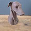 Windhund (Greyhound) Büste – Realistic Greyhound Dog Bust | Handbemalt & 3D-Printed – Hochdetaillierte Skulptur Fehn-factory.de