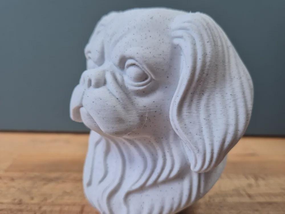 Pekinese Büste – Realistic Pekingese Dog Bust | Handbemalt & 3D-Printed – Hochdetaillierte Skulptur Fehn-factory.de