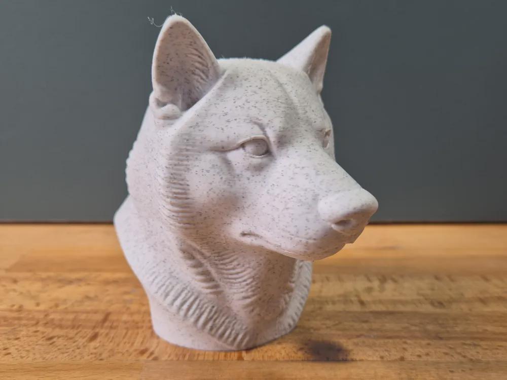 Shiba Inu Büste – Realistic Shiba Inu Dog Bust | Handbemalt & 3D-Printed – Hochdetaillierte Skulptur Fehn-factory.de
