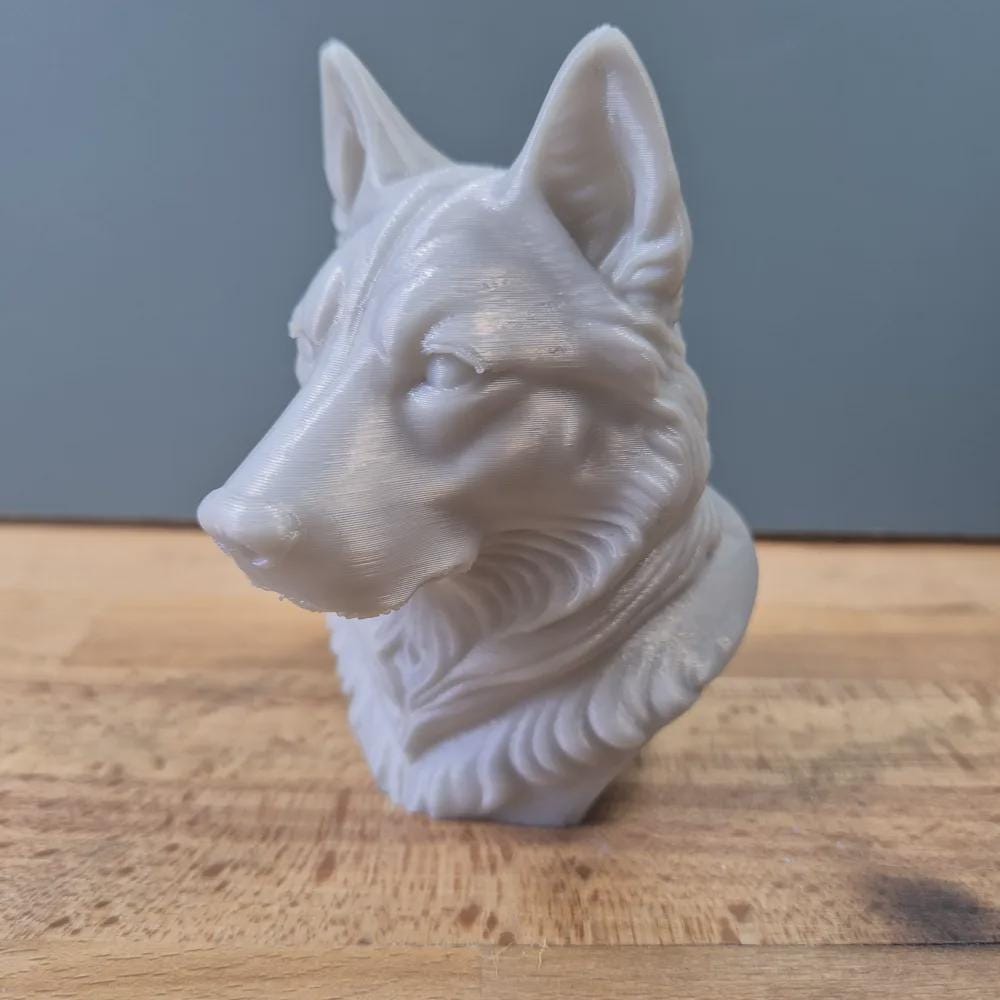 Sibirischer Husky Büste – Realistic Husky Dog Bust | Handbemalt & 3D-Printed – Hochdetaillierte Skulptur Fehn-factory.de