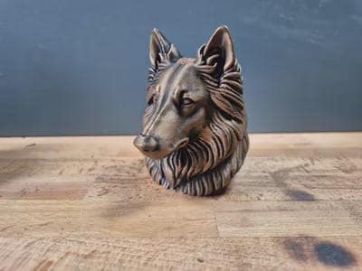 Belgischer Tervuren Büste / Realistic Belgian Tervuren Bust – Handbemalt & Detailliert Fehn-factory.de