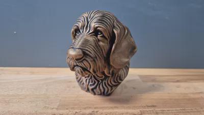 Otterhund Büste / Realistic Otterhound Bust – Handbemalt & Detailliert Fehn-factory.de