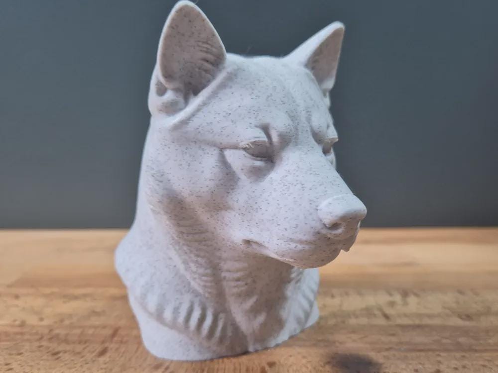 Hokkaido Büste / Realistic Hokkaido Dog Bust – Handbemalt & Detailliert Fehn-factory.de