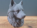 Keeshond Büste / Realistic Keeshond Dog Bust – Handbemalt & Detailliert Fehn-factory.de