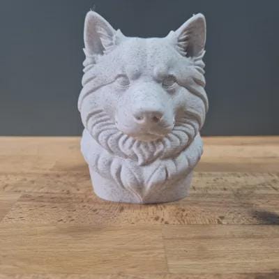 Finnischer Lapphund Büste / Realistic Finnish Lapphund Bust – Handbemalt & Detailliert Fehn-factory.de