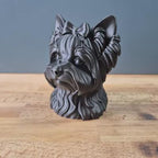Biewer Yorkshire Terrier Büste / Realistic Biewer Yorkshire Terrier Bust – Handbemalt & Detailliert Fehn-factory.de