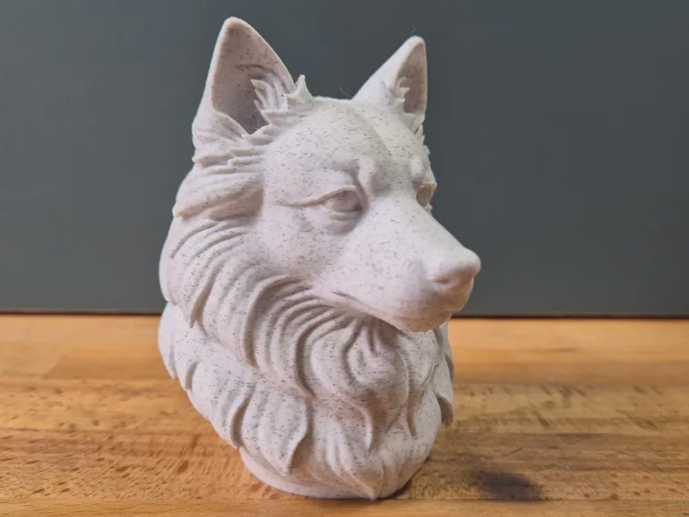 Japanese Spitz Büste / Realistic Japanese Spitz Bust – Handbemalt & Detailliert Fehn-factory.de