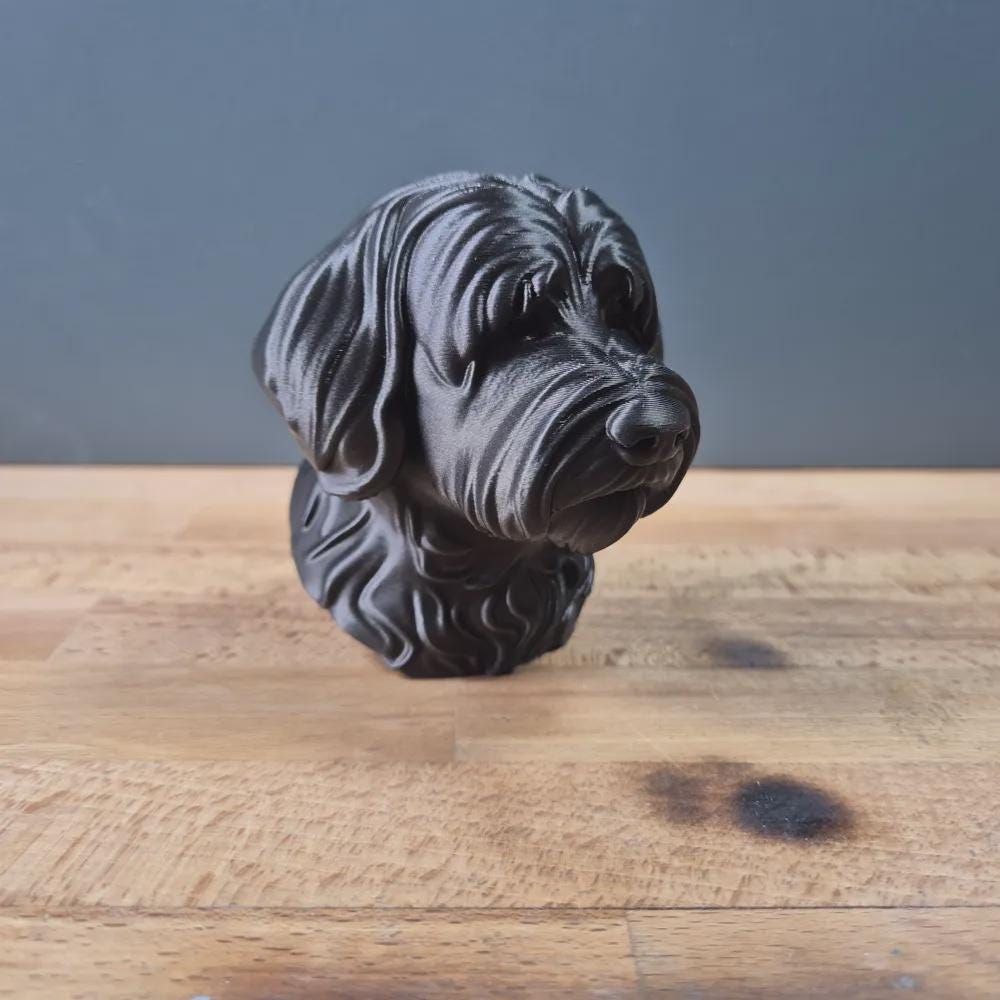 Tibetan Terrier Büste / Realistic Tibetan Terrier Bust – Handbemalt & Detailliert Fehn-factory.de