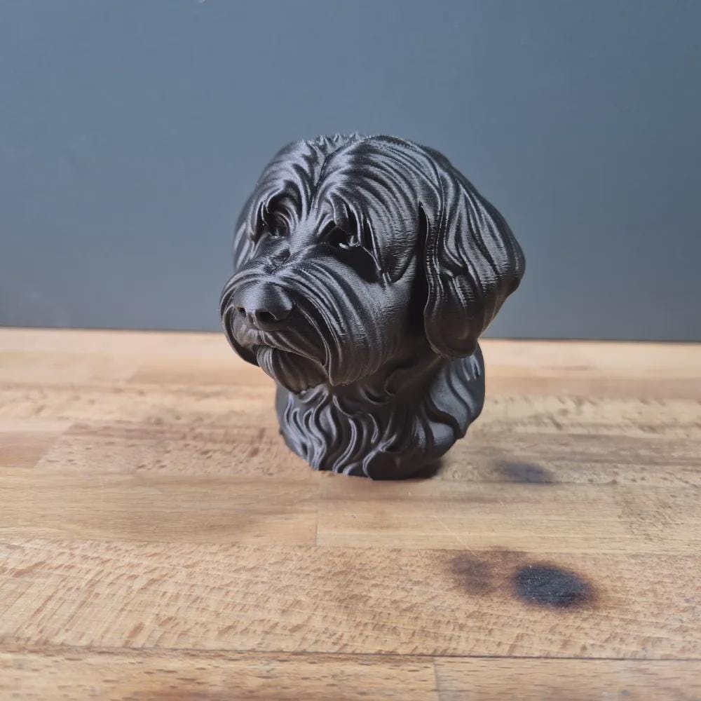 Tibetan Terrier Büste / Realistic Tibetan Terrier Bust – Handbemalt & Detailliert Fehn-factory.de