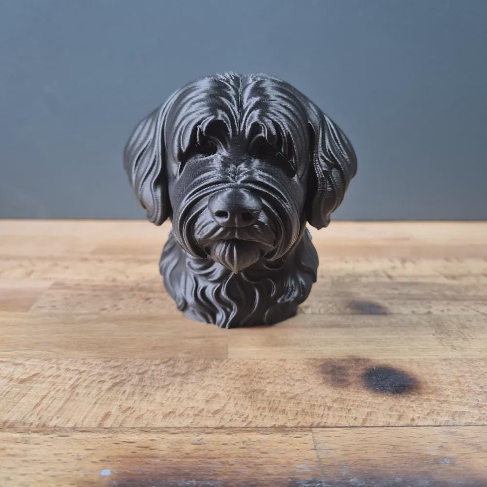 Tibetan Terrier Büste / Realistic Tibetan Terrier Bust – Handbemalt & Detailliert Fehn-factory.de
