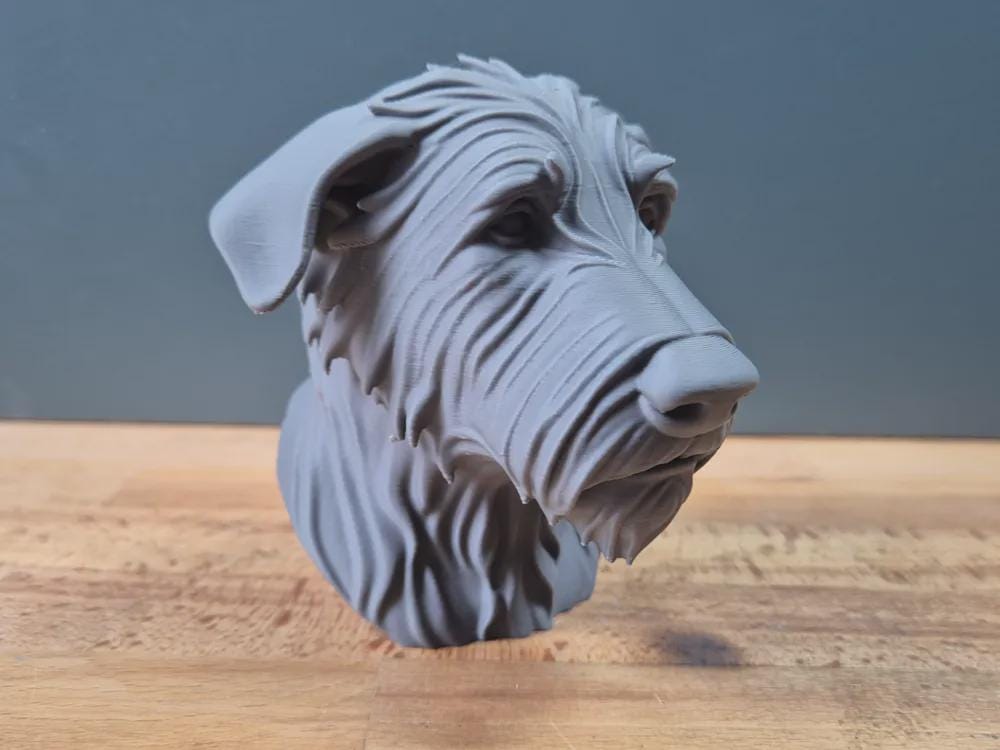 Irish Wolfhound Büste / Realistic Irish Wolfhound Bust – Handbemalt & Detailliert Fehn-factory.de