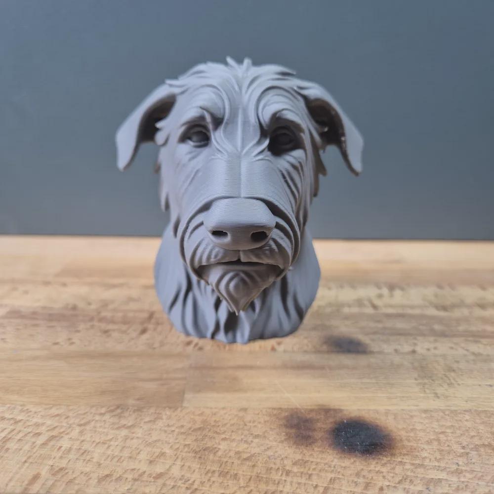 Irish Wolfhound Büste / Realistic Irish Wolfhound Bust – Handbemalt & Detailliert Fehn-factory.de