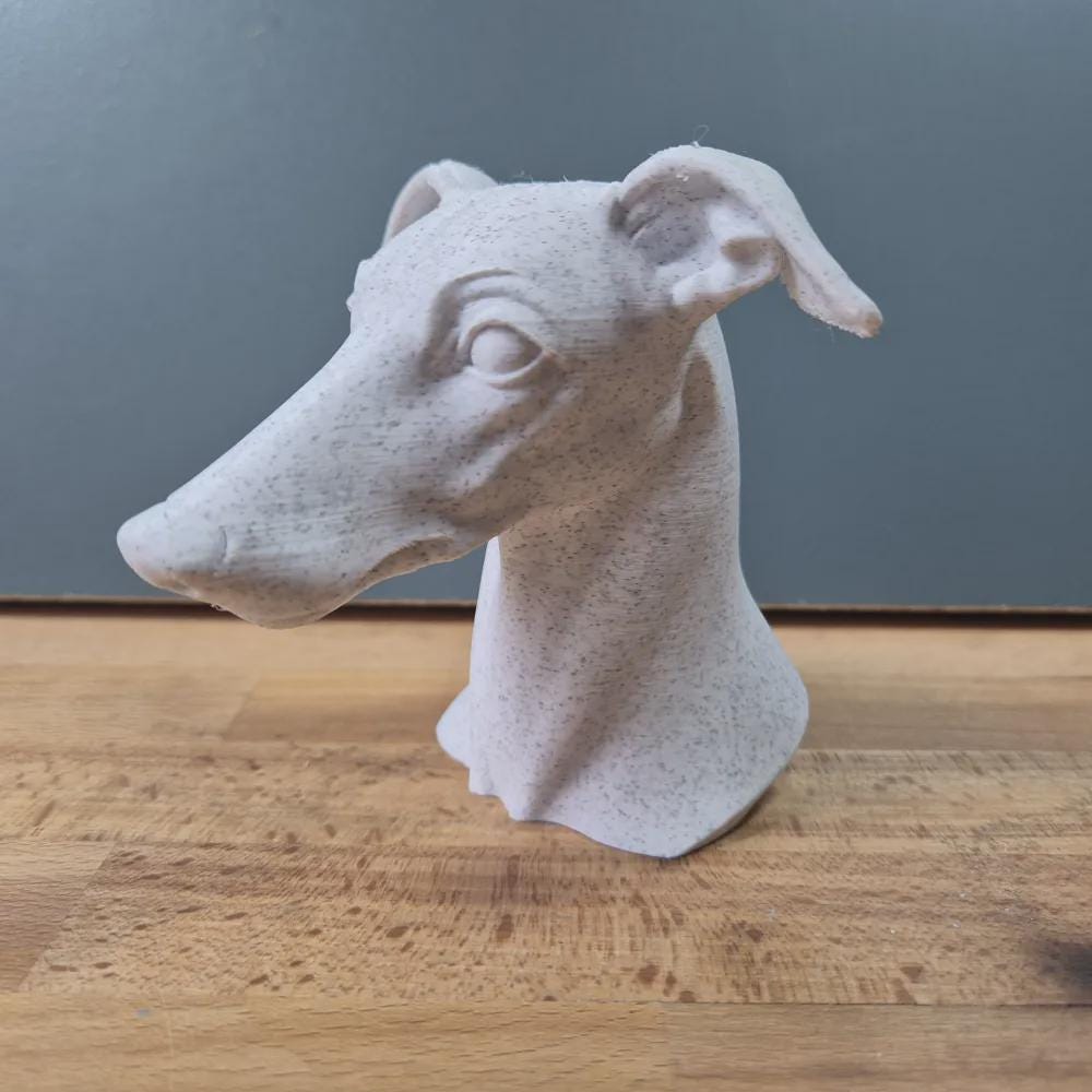 Whippet Büste / Realistic Whippet Dog Bust – Handbemalt & Detailliert Fehn-factory.de