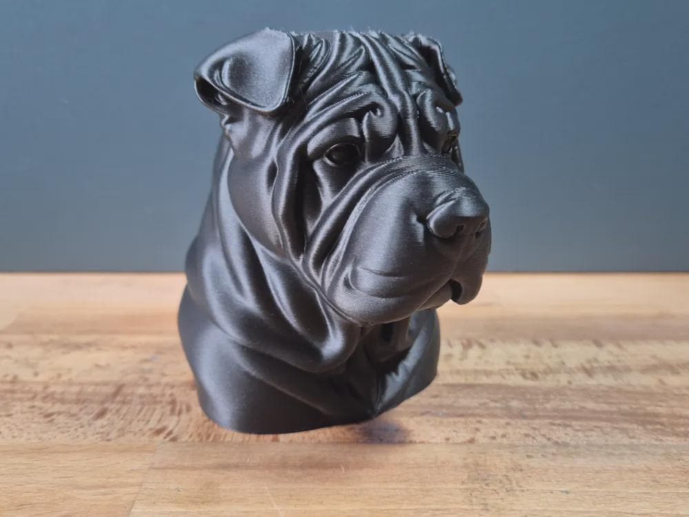 Shar-Pei Büste / Realistic Shar-Pei Bust – Handbemalt & Detailliert Fehn-factory.de