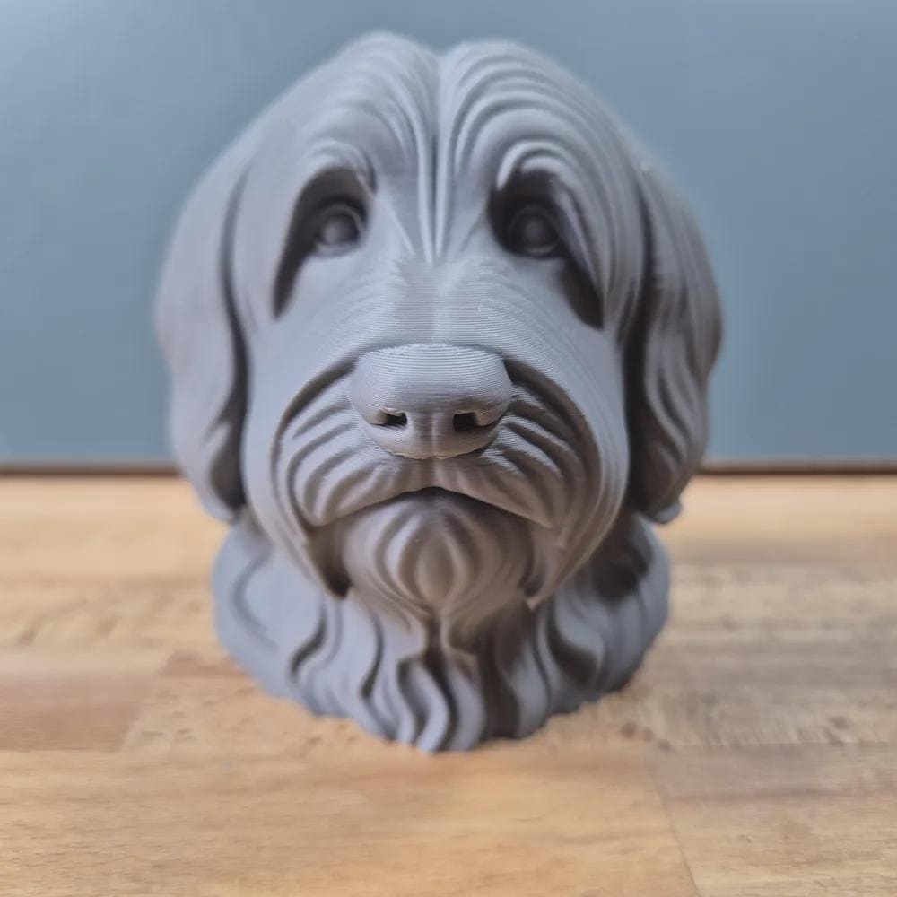 Bearded Collie Büste / Realistic Bearded Collie Bust – Handbemalt & Detailliert Fehn-factory.de