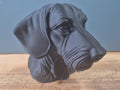 Drahthaar-Dackel-Büste / Realistic Wire-Haired Dachshund Bust – Handbemalt & Detailliert Fehn-factory.de