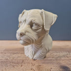 Border Terrier Büste / Realistic Border Terrier Bust – Handbemalt & Detailliert Fehn-factory.de
