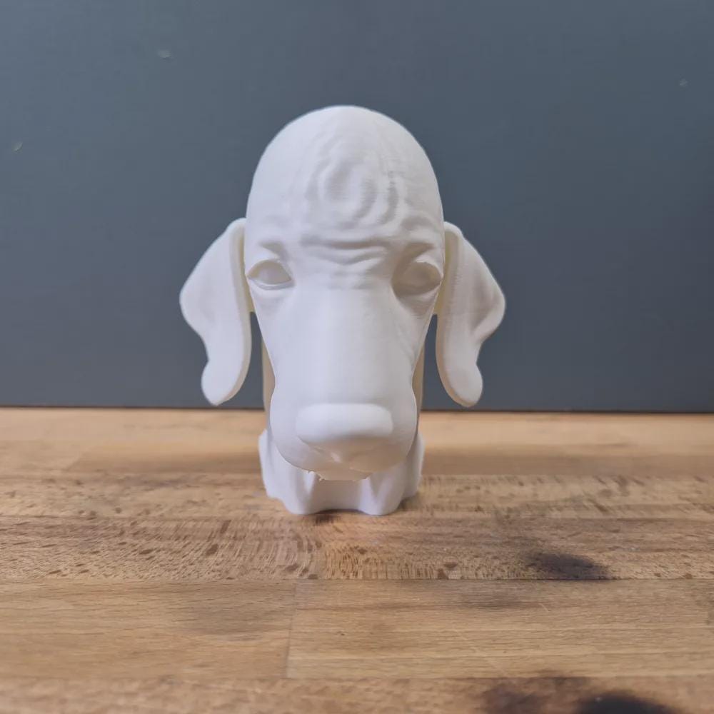 Bedlington Terrier Büste / Realistic Bedlington Terrier Bust – Handbemalt & Detailliert Fehn-factory.de