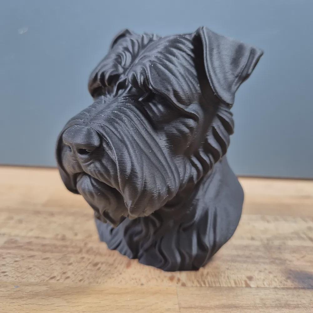 Bouvier des Flandres Büste / Realistic Bouvier des Flandres Bust – Handbemalt & Detailliert Fehn-factory.de
