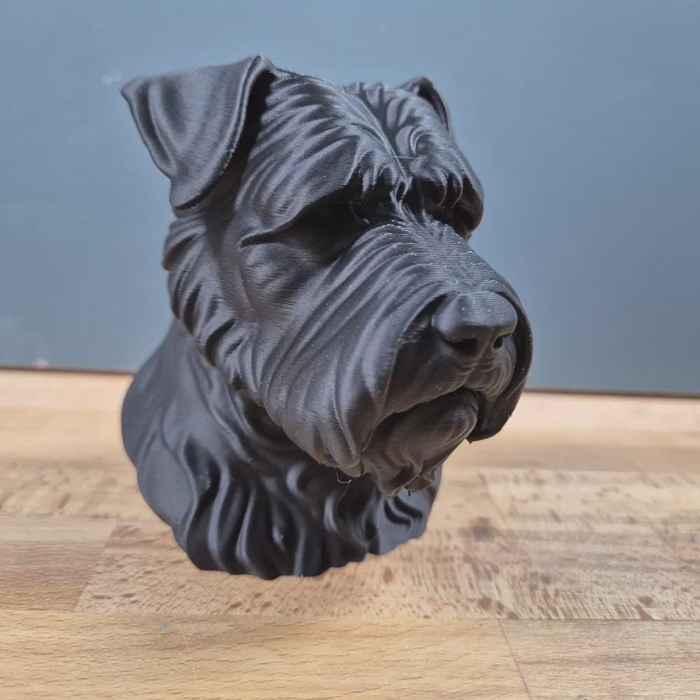Bouvier des Flandres Büste / Realistic Bouvier des Flandres Bust – Handbemalt & Detailliert Fehn-factory.de