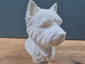 West Highland White Terrier Büste / Realistic West Highland White Terrier (Westie) Bust – Handbemalt & Detailliert Fehn-factory.de