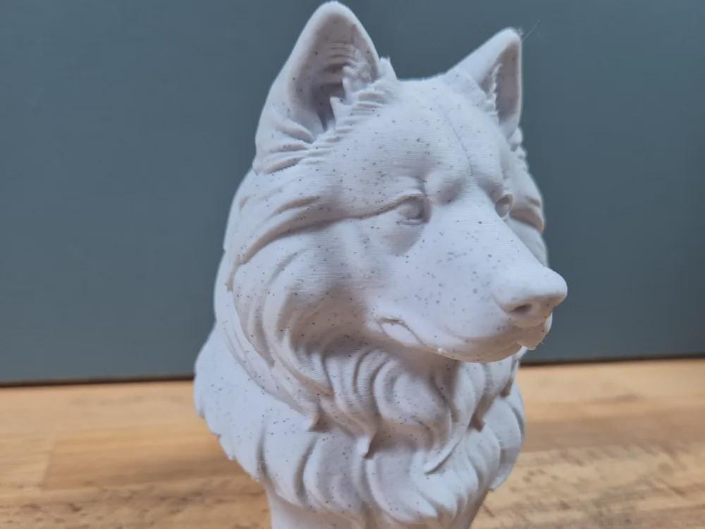 Samojede Büste / Realistic Samoyed Bust – Handbemalt & Detailliert Fehn-factory.de