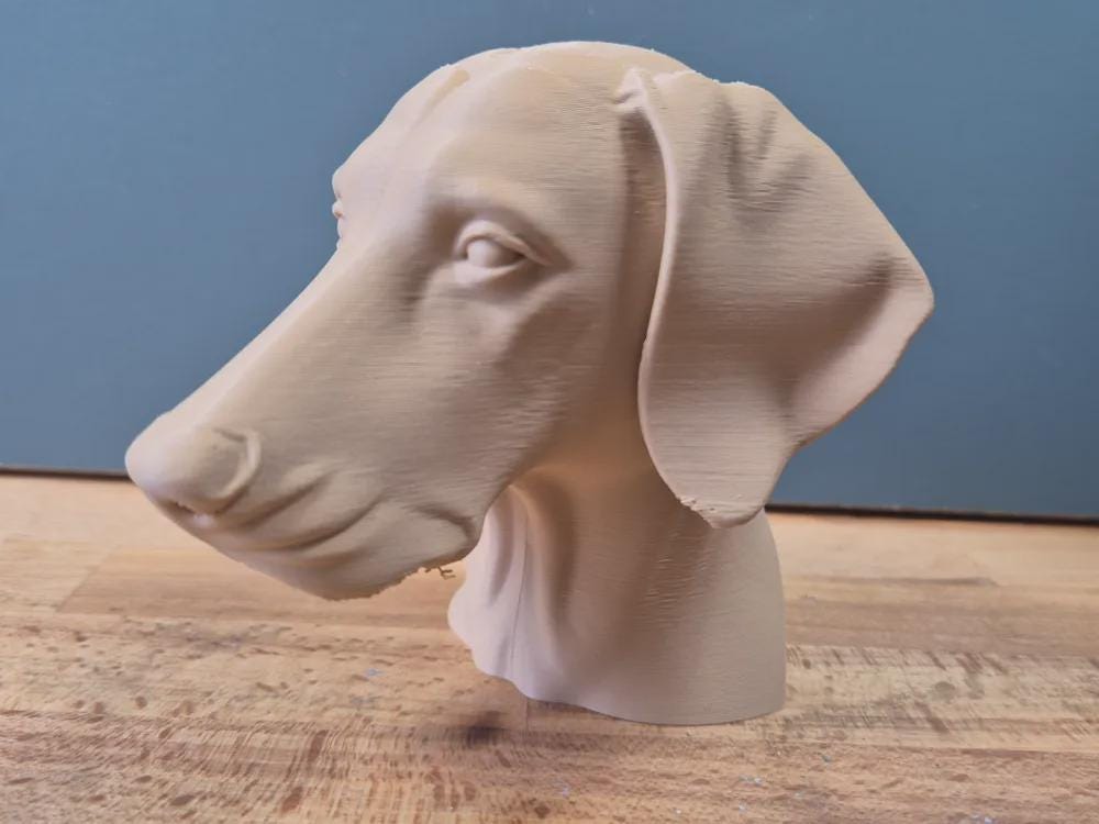 Dobermann mit natürlichen Ohren Büste / Realistic Doberman Natural Ears Bust – Handbemalt & Detailliert Fehn-factory.de