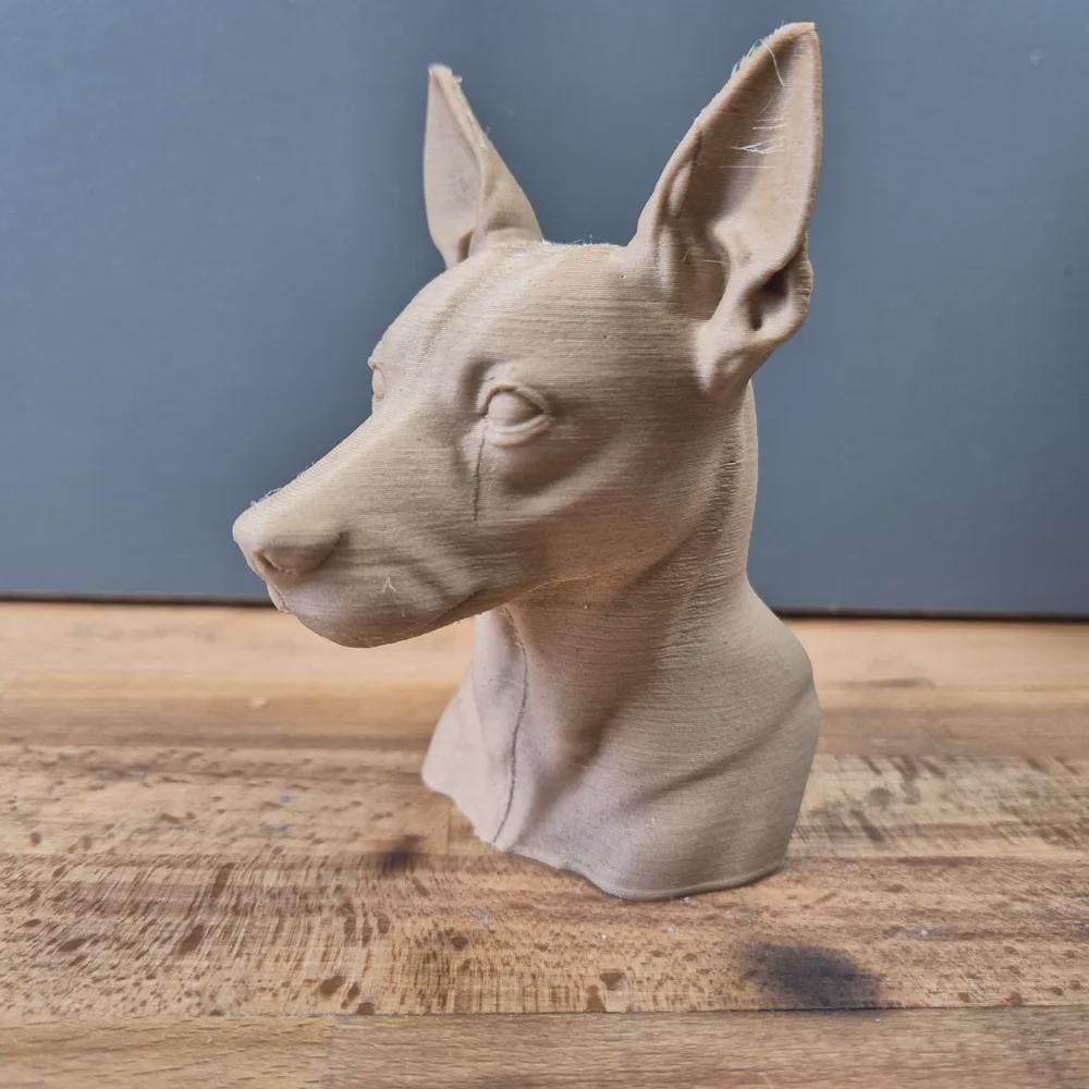 Rat Terrier Büste / Realistic Rat Terrier Bust – Handbemalt & Detailliert Fehn-factory.de