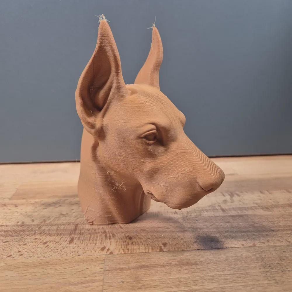 Dobermann Büste / Realistic Doberman Bust – Handbemalt & Detailliert Fehn-factory.de