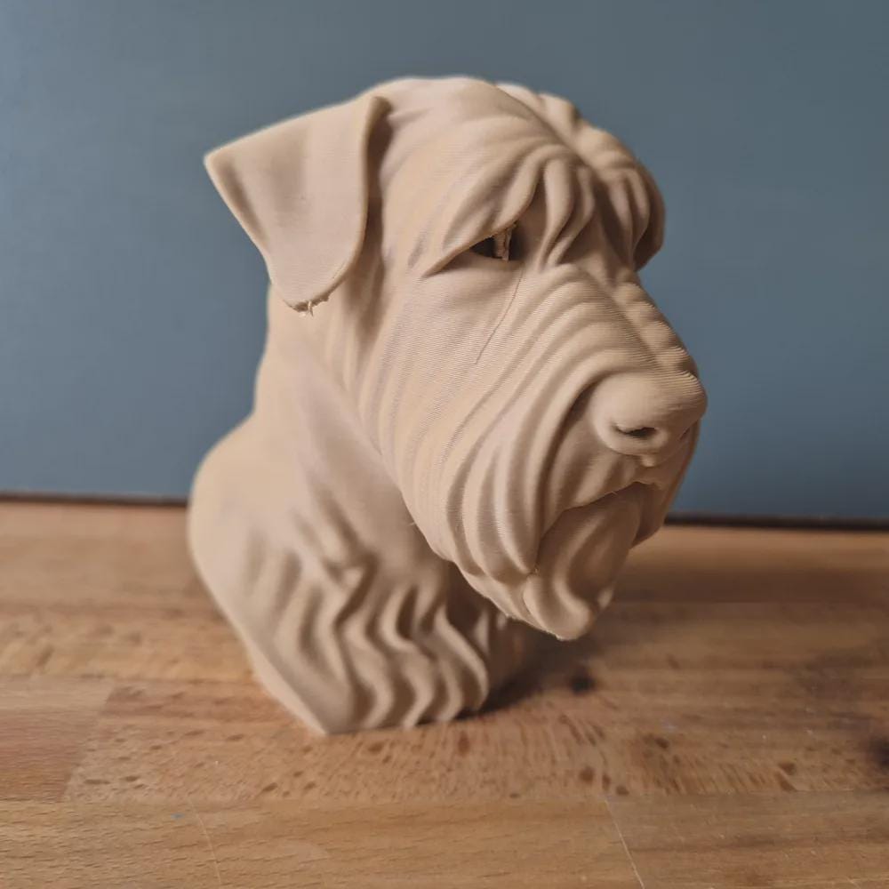 Soft Coated Wheaten Terrier Büste / Realistic Soft Coated Wheaten Terrier Bust – Handbemalt & Detailliert Fehn-factory.de