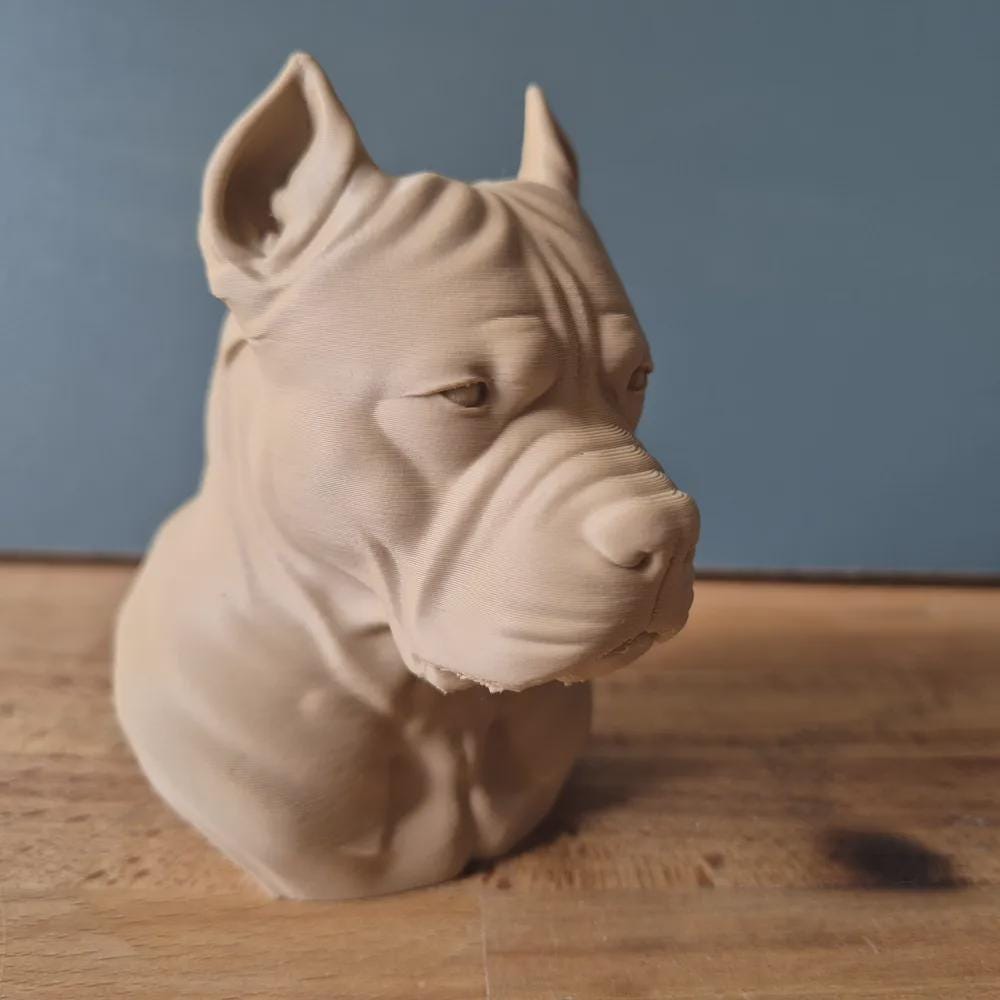 Pitbull Terrier Büste / Realistic Pitbull Terrier Dog Bust – Handbemalt & Detailliert Fehn-factory.de
