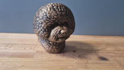 Bichon Dog Büste / Realistic Bichon Dog Bust – Handbemalt & Detailliert Fehn-factory.de