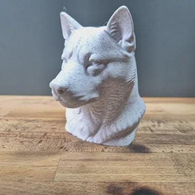 Hokkaido Büste / Realistic Hokkaido Dog Bust – Handbemalt & Detailliert Fehn-factory.de