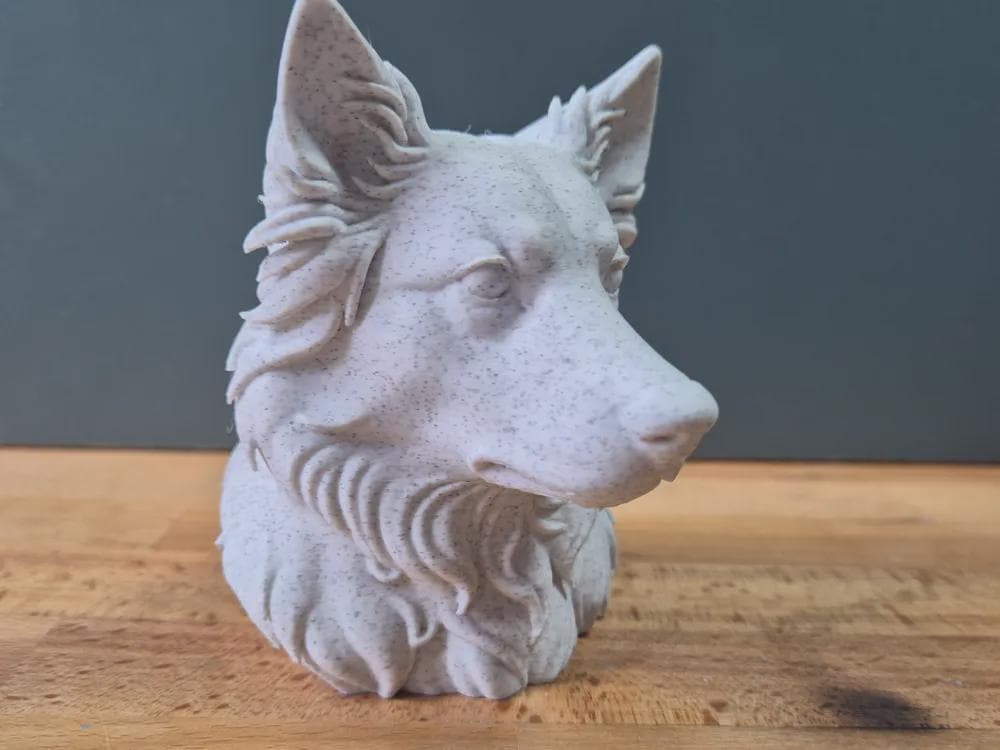 Australian Shepherd (spitze Ohren) Büste / Realistic Australian Shepherd with Pointy Ears Bust – Handbemalt & Detailliert Fehn-factory.de