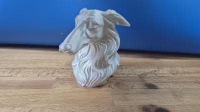 Silken Windhound Büste / Realistic Silken Windhound Bust – Handbemalt & Detailliert Fehn-factory.de