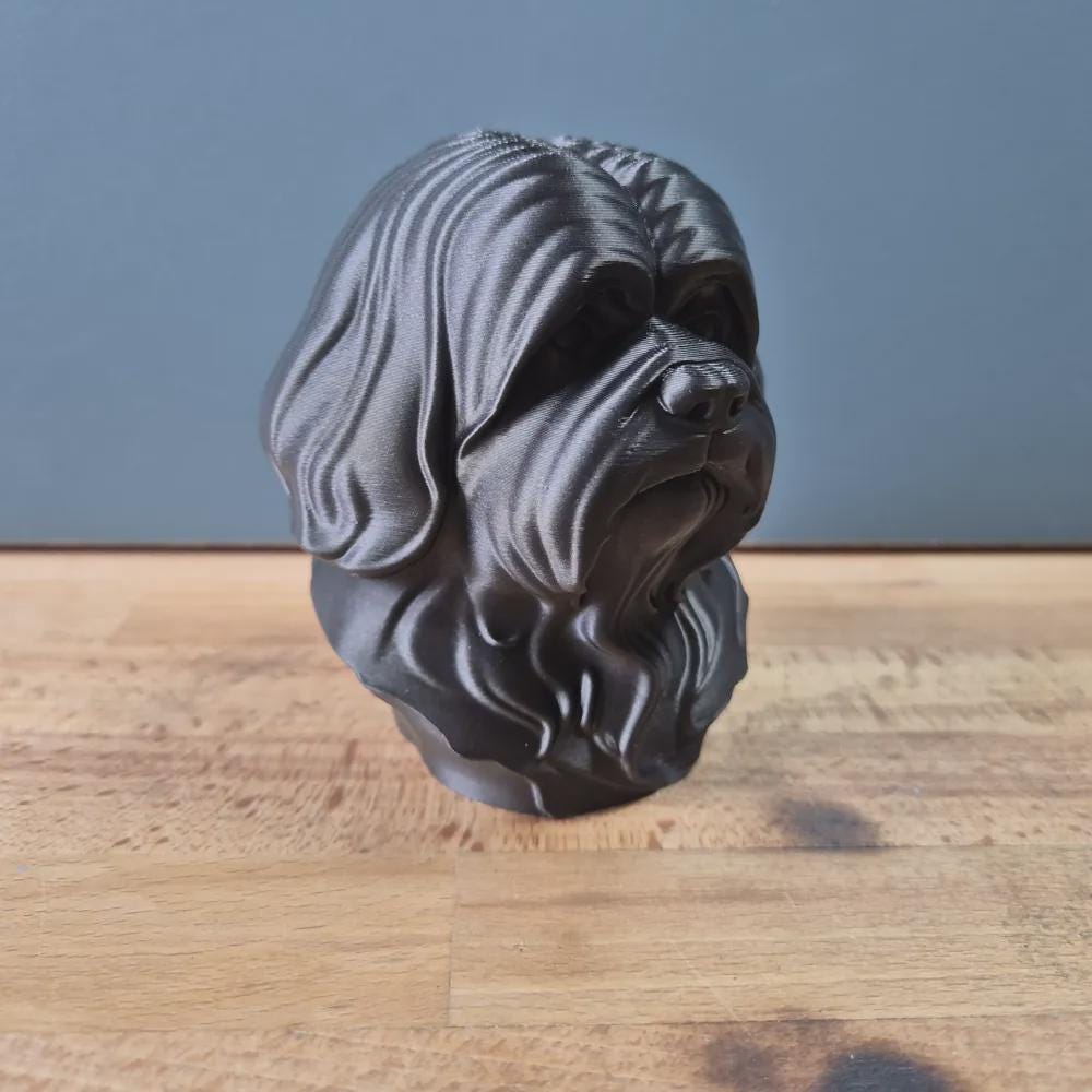 Lhasa Apso Büste / Realistic Lhasa Apso Bust – Handbemalt & Detailliert Fehn-factory.de