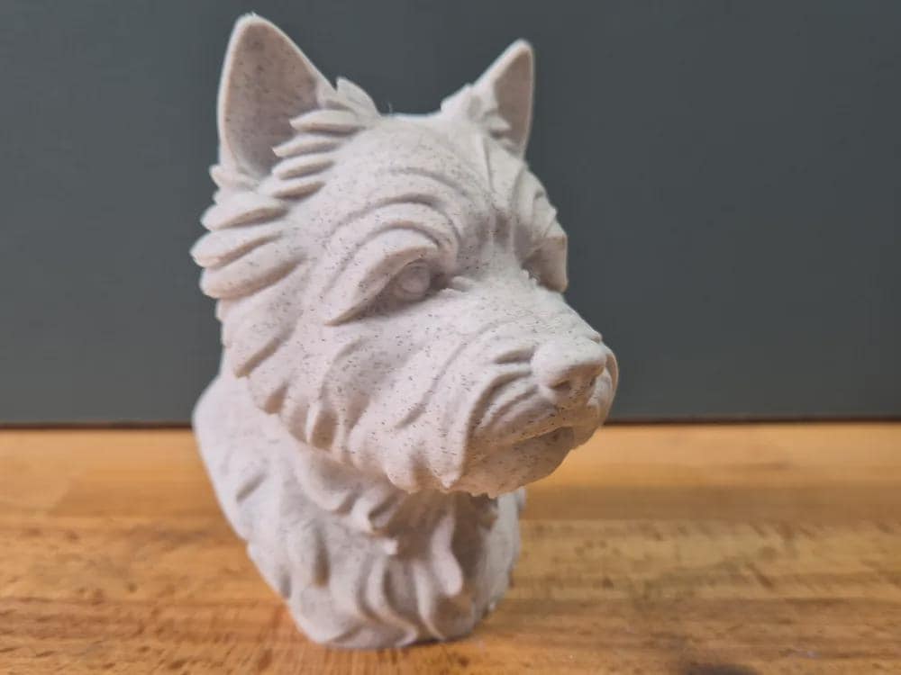 Cairn Terrier Büste / Realistic Cairn Terrier Bust – Handbemalt & Detailliert Fehn-factory.de