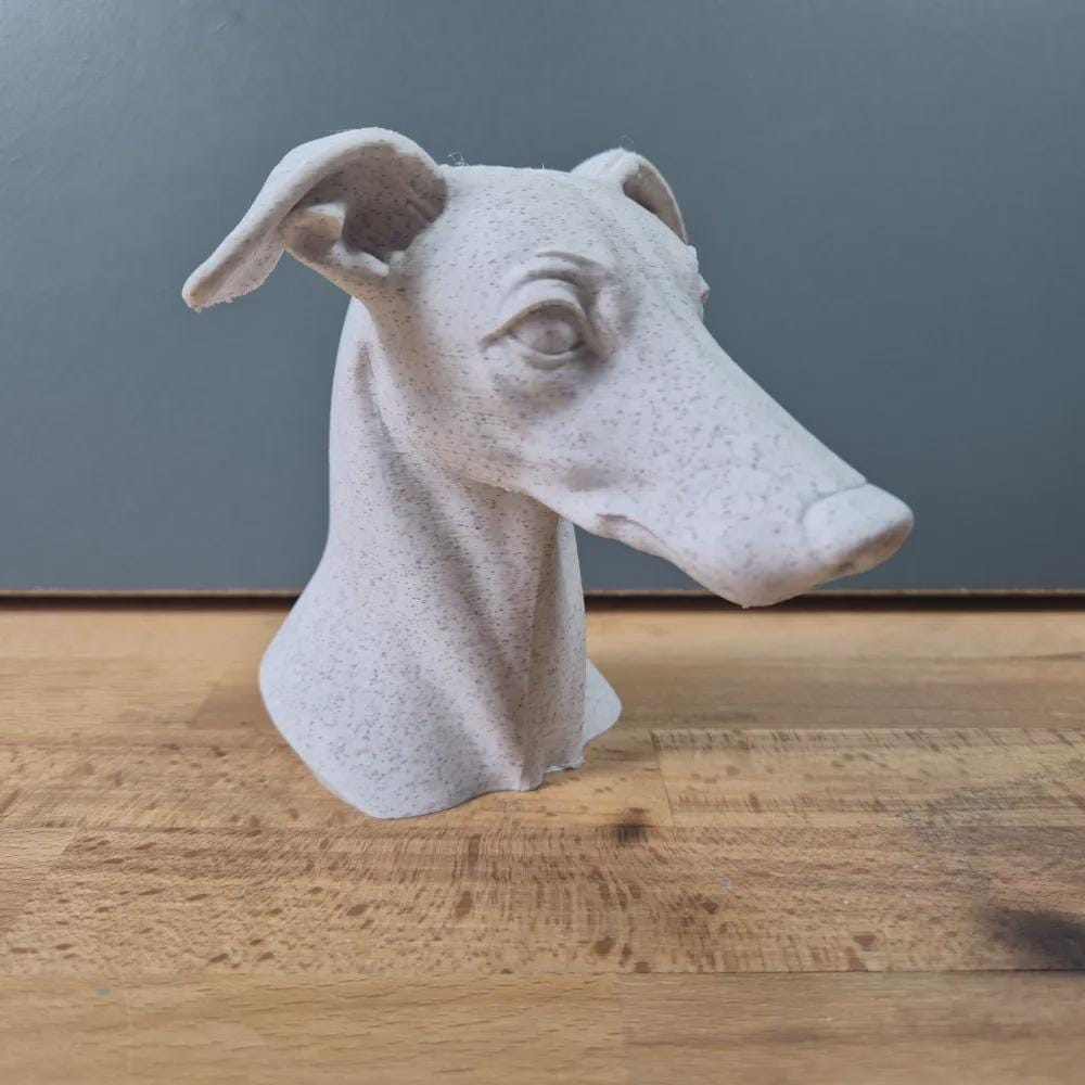 Whippet Büste / Realistic Whippet Dog Bust – Handbemalt & Detailliert Fehn-factory.de
